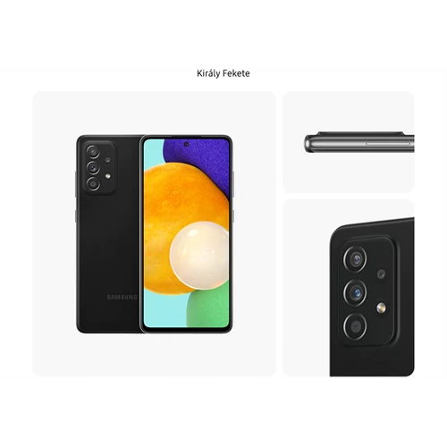 SAMSUNG Okostelefon Galaxy A52 5G (Dual SIM) 128GB, Király Fekete