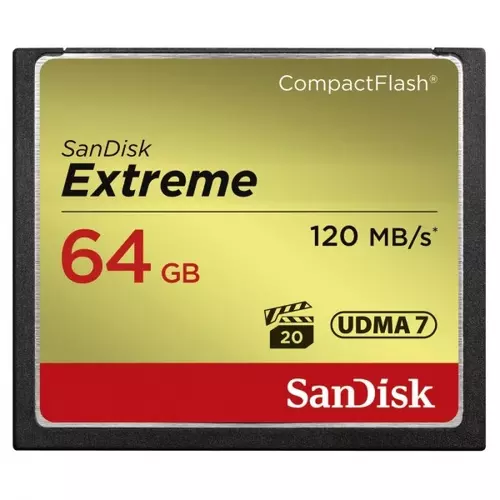 SANDISK Memóriakártya CF EXTREME 64GB, 120MB/S