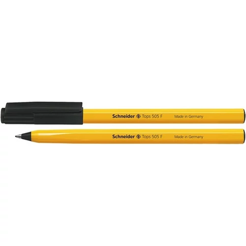 SCHNEIDER Golyóstoll, 0,3 mm, kupakos, SCHNEIDER "Tops 505 F", fekete