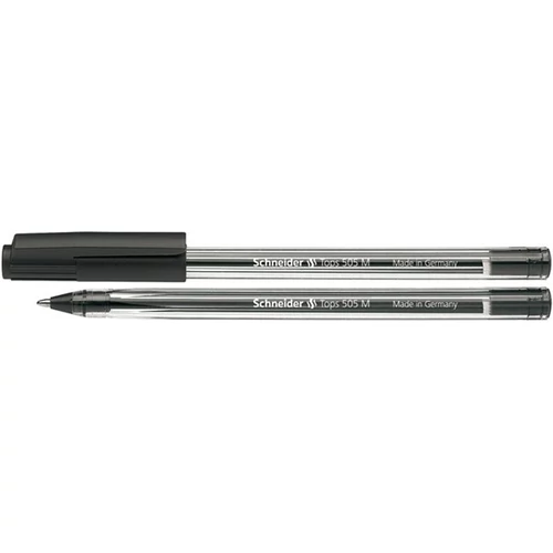 SCHNEIDER Golyóstoll, 0,5 mm, kupakos, SCHNEIDER "Tops 505 M", fekete