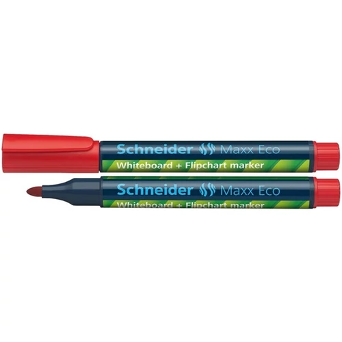SCHNEIDER Tábla- és flipchart marker, 1-3 mm, kúpos, SCHNEIDER "Maxx Eco", piros