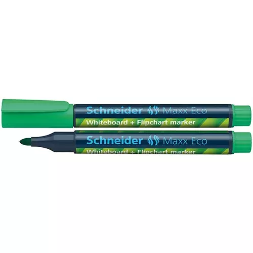 SCHNEIDER Tábla- és flipchart marker, 1-3 mm, kúpos, SCHNEIDER "Maxx Eco", zöld