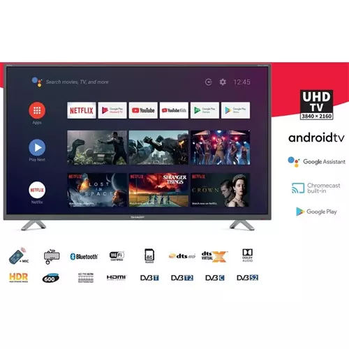 SHARP 4K UHD ANDROID LED TV 43" 43BL2EA, 3840x2160, HDR10, 4xHDMI/3xUSB/LAN/CI+/RF/SD Card/WiFi/Bluetooth, Harman-K.