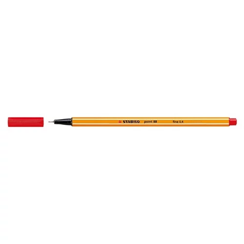 STABILO Tűfilc, 0,4 mm, STABILO "Point 88", piros