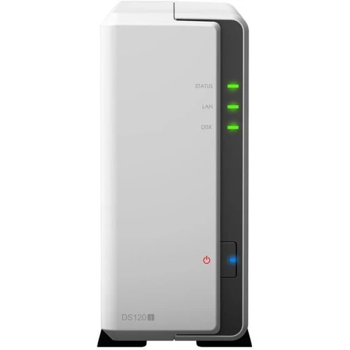 SYNOLOGY NAS 1 fiókos DS120J Marvell Armada 3700 88F3720 2x800MHz, 512 MB DDR3L, 1x1GbE, 2xUSB2.0