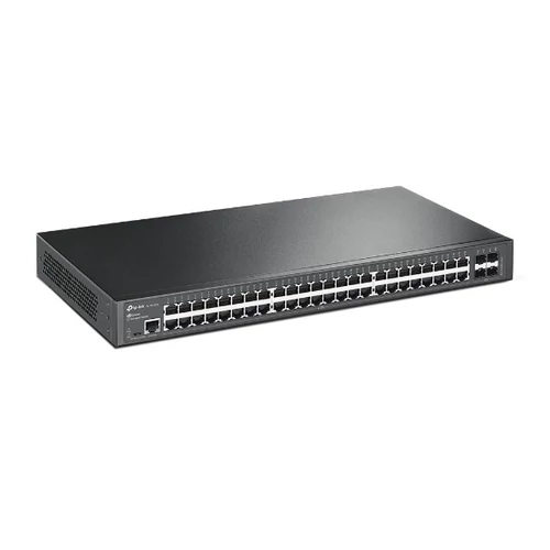 TP-LINK Switch 48x1000Mbps + 4xGigabit SFP + 2 konzol port, Menedzselhető, TL-SG3452
