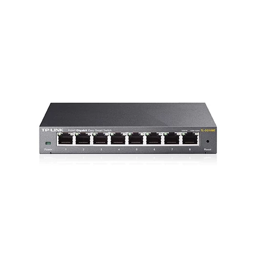 TP-LINK Switch 8x1000Mbps, Fémházas Asztali, Easy Smart, TL-SG108E