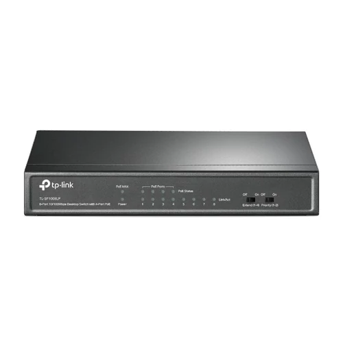 TP-LINK Switch 8x100Mbps (4xPOE), Fémházas Asztali, TL-SF1008LP