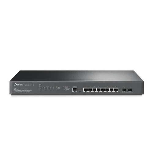 TP-LINK Switch 8x2500Mbps (8xPOE+) + 2x10G SFP+ + 1 konzol port + 1 USB, Menedzselhető, TL-SG3210XHP-M2