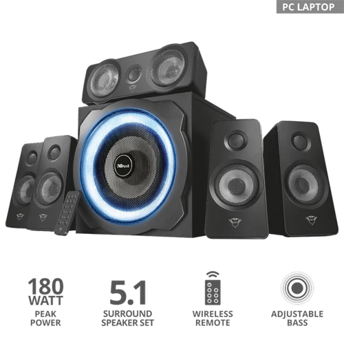 TRUST 5.1 térhatású hangszórórendszer 21738, GXT 658 Tytan 5.1 Surround Speaker System