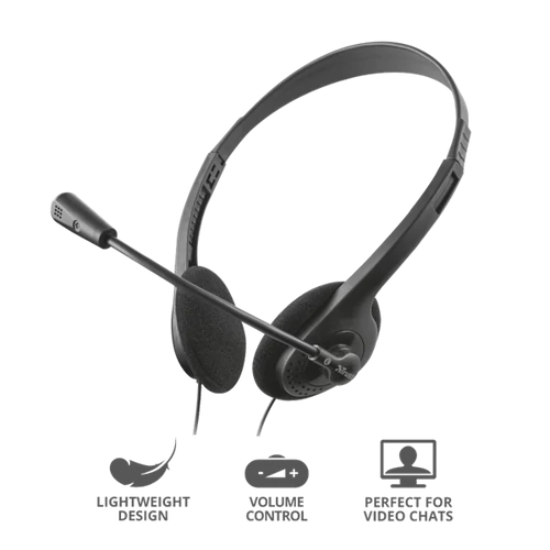 TRUST Fejhallgató mikrofonnal 21665, Primo Chat Headset for PC and laptop