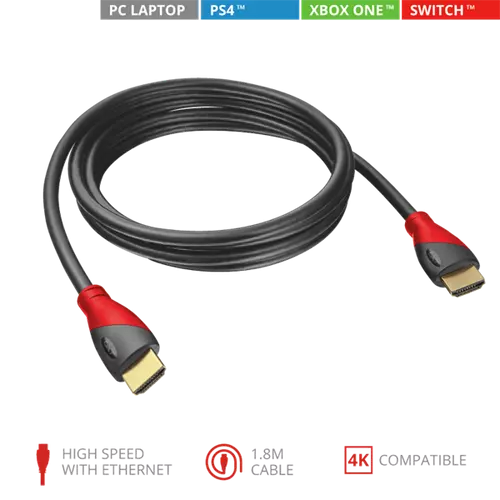 TRUST HDMI-kábel konzolokhoz 21082, GXT 730 HDMI Cable for PS4 & Xbox One