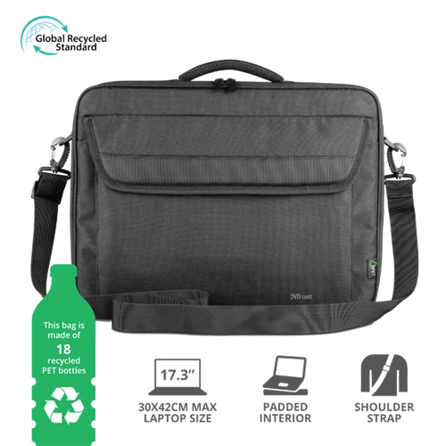 TRUST Notebook táska 24190, Atlanta Recycled Bag for 17.3" laptops