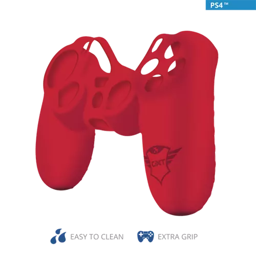 TRUST Szilikon védőtok 21214, GXT 744R Rubber Skin for PS4 controllers - red