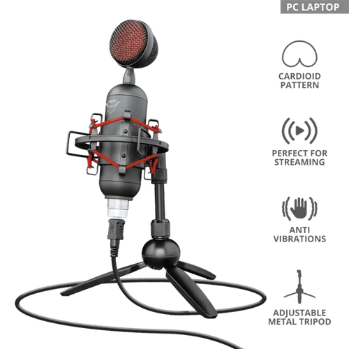 TRUST USB streamelő mikrofon 23466, GXT 244 Buzz USB Streaming Microphone