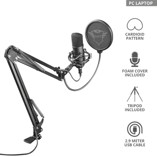 TRUST USB stúdiómikrofon 22400 GXT 252+ Emita Plus Streaming Microphone