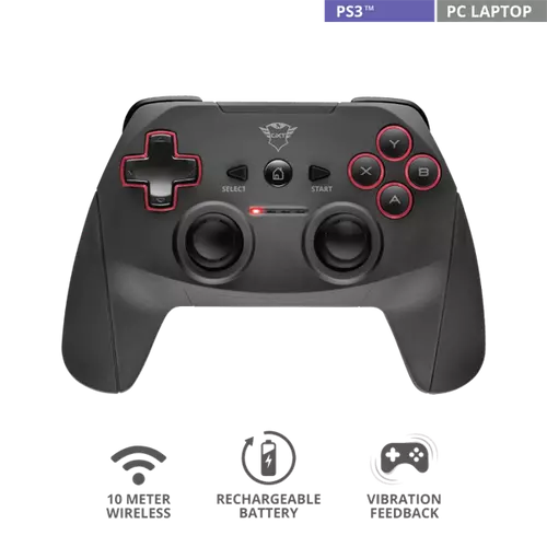 TRUST Vezeték nélküli gamepad PC-hez és PS3-hoz 20491, GXT 545 Yula Wireless Gamepad