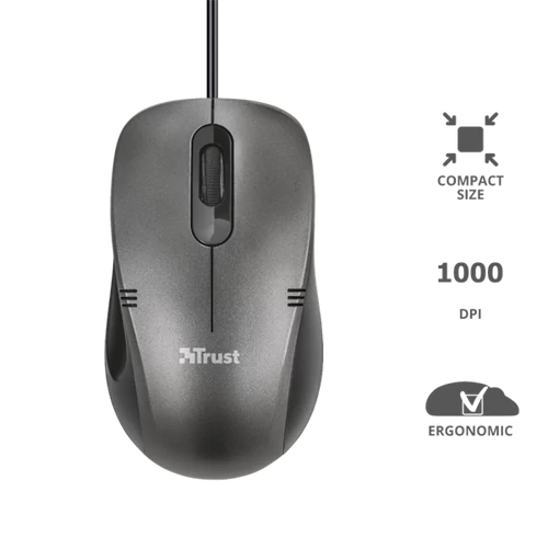 TRUST Vezetékes kompakt egér 20404, Ivero Compact Mouse