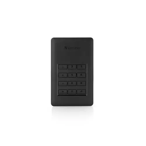 VERBATIM 2,5" külső HDD, 1TB, USB 3.1, 256 bit AES hardveres titkosítás, GDPR, "Secure Portable", fekete