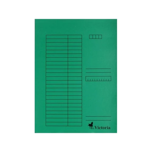 VICTORIA Pólyás dosszié, karton, A4, VICTORIA, zöld