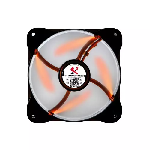 X2. 120mm ORANGE LED hűtő ventilátor