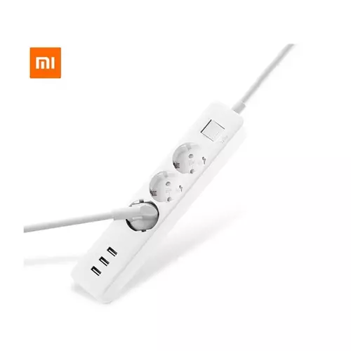 Xiaomi Mi Power Hosszabbító, 3 aljzat, 3xUSB 5V - 3.1A, 1.4m, Fehér