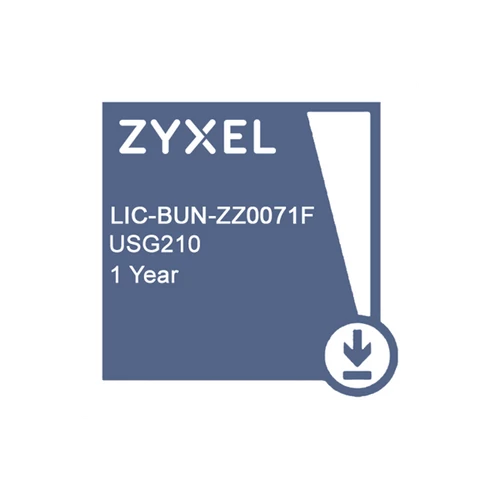 ZYXEL Licensz 1 éves Tartalomszűrő Antispam, Bitdefender Anti-vírus és IDP USG210-es  eszközhöz (License)  NF, LIC-BUN-Z