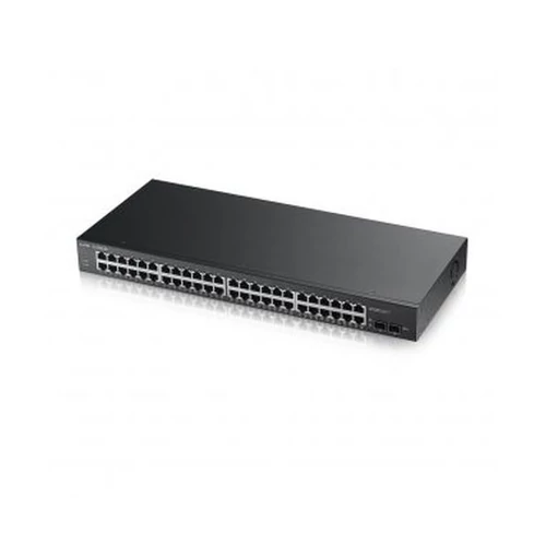 ZYXEL Switch 48x1000Mbps + 2xGigabit SFP, Fémházas Menedzselhető (48GbE port), GS1900-48-EU0101F