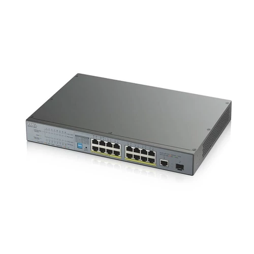 ZYXEL Switch 17x1000Mbps (16xPOE) + 1xGigabit SFP Rackes, GS1300-18HP-EU0101F